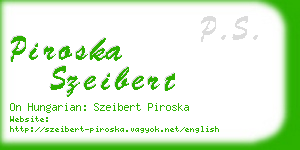 piroska szeibert business card